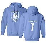 TCAMPウルグアイ2018 National Soccer # 7 Cristian Rodriguez世界選手権メンズフード付きスウェットシャツ Youth Small