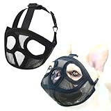 GIVETOP 短頭種犬用 口輪 犬 トレーニング メッシュ 噛みつき防止 無駄吠え防止 水が飲める 噛みつき 防止 小型犬 中型犬 大型犬 マズル 犬用口輪 舐め防止 お散歩 訓練 いぬ イヌ 犬用口輪 フレブル ブルドッグ シーズー ボストンテリア (ブラック(Aタイプ), XXS)