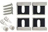 鏡 ミラー 取り付け金具 鏡止め金具 （ミラーハンガー）(大）5セット（お買い得5セット）：MhBa-Lx5