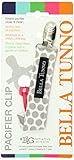 Bella Tunno Fabric Loop Pacifier Clip, Honeycomb Grey Dot/Zigzag Grey by Bella Tunno