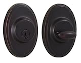 Weslock 02771-1-1SL23 Oval Single Cylinder Deadbolt, Oil-Rubbed Bronze [並行輸入品]
