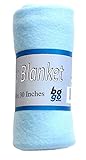 30x30 Inch Soft Fleece Baby Blanket - Assorted Style Print and Solid Blankets by bogo Brands (Solid 