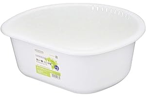 岩崎工業 洗い桶 D型 L ホワイト 幅36×奥行33×高さ14.3cm K-1648 WH 日本製