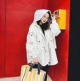 マタニティ アウター トップス マタニティ ジャンパー 秋冬春 マタニティウェア 産前産後 レディース (ホワイト 白, LL)