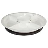 High Quality Products Wine and Dine Entertainment Collection Bamboo/Porcelain Round Lazy Susan Serve