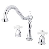Kingston Brass KB1791PXLS Heritage 8-Inch Centerset Kitchen Faucet, Polished Chrome [並行輸入品]