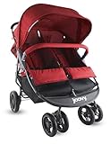 JOOVY ベビーカー Scooter X2 Double Stroller, Black 二人乗り (Red) [並行輸入品]