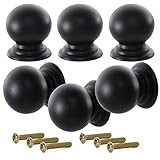 Pstyle. 取っ手 つまみ 引き出し 金具 キッチン おしゃれ 6個セット PST-131 (ブラック)