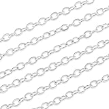ファイニエ アズキチェーン シルバー 5m (約１ｍｘ5本) 細め ネックレス ピアス イヤリング パーツ アクセサリー 金具 AP2128