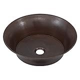 Sinkology SB303-16AG Copernicus Handmade Vessel Sink in Pure Solid, 16, Aged Copper by Sinkology