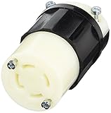 Leviton 3433-C 30 Amp, 120/208 Volt, 3PY, Locking Connector, Industrial Grade, Non-Grounding, Black-