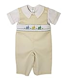 BoysイースターイエローLongall withスモックEaster Bunnies カラー: イエロー