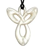 Peacemaker Jewelry Angel Silicone Teething Pendant Necklace (White Pearl) [並行輸入品]