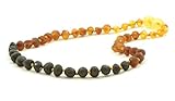 The Art of Cure Raw Amber Teething Necklace - FTIR Lab Tested Authentic Amber (RAW RAINBOW) by The A
