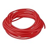 uxcell ゴムコードチューブ 中空チューブ 全長3 m 直径2mm 穴1mm レッド DIYクラフトビーズ ネックレス ブレスレット用