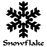 nc-smile 雪の結晶 Snowflake スノーフレーク 雪片 窓ガラス 車用 カッティングステッカー B (ブラック)