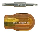 Xcelite TSD1V Two-in-One Slotted Stubby Screwdriver, 3/16' Head, 1-1/4' Blade Length [並行輸入品]