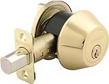Brinks 2717 – 105 Single円柱デッドボルトKeyed片側に、光沢真鍮