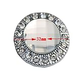 セットの3ファッション[シルバークリスタル]円引き出しハンドル/ Pullsキャビネットノブ( 1.25 " )