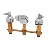T&S Brass B-2992 Concealed Body Swivel Joint Lavatory Faucet with 8-Inch Centers Cast Spout Lever Ha