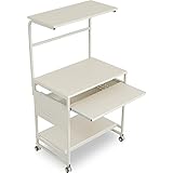 パソコンデスク プリンター棚 75cm幅 アイボリー