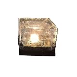 WZYuan Solar Power Energy Clear Glass Ice Rock Brick Paver Light LED Garden Decorative Landscape Pat