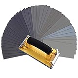 Drillpro Wet Dry Sandpaper、120 to 3000 Assorted Grit Sandpapers with Hand Sander for木製家具Finishing、メタ