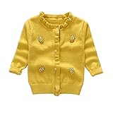 FEVON　カーディガン　子供　女の子　秋　冬　長袖　ニットカーディガン　可愛い　フリル　丸首　羽織り　アウター　キッズ　ベビー　ガールズ　 セーター　女児　コート　冷房対策　ジャケット　70　80　