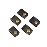 コードオーガナイザーホルダー素朴なヘッドセットヘッドホンイヤホンラップWinder Cord ManagerケーブルWinder with Genuineレザーハンドメイド5 - Pack手作りでca