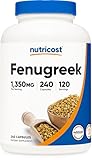 Nutricost フェヌグリーク コロハ 種子 1500mg 240個カプセル 1カプセルあたり750mg - グルテンフリー、 非遺伝子組み換え