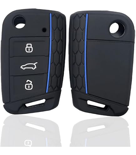 Volkswagen 000087012AN3H1 Coque de clé en Silicone Bleu Clair