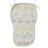 ベビーカーシート　6重ガーゼ ゾウ