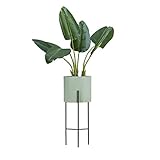 ミニマリスト三脚芸術的なアイアン家の寝室緑色のピンクの花瓶 (色 : Green, サイズ さいず : 17.5 * 60)