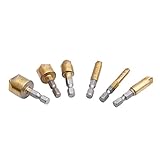 PINKING　面取り　カッター　バリ取り　カウンタシンク　六角軸　木工　工具　6本セット
