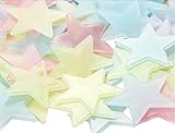 100個3 cm multi-coloured蛍光灯stars-glow in the Dark Stars Decal for Baby Kid 's Nursery room-plastic光寝室