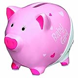 Amscan Precious Bear Piggy BankベビーシャワーパーティーFavor、3 – 1 / 2 x 3 – 1 / 2インチ、ピンク