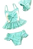 ベビーGirls幼児用Kids 2 Piece Tutu bowknotbikini水着水着with Hat カラー: ブルー