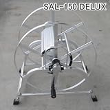 アルミ巻取機 SAL-150 DELUX G1/4より戻し付 折畳ハンドル φ8.5x150m用