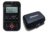 Roland ハイレゾリューション・オーディオ・レコーダー R-07(BK) ブラック + Roland ロゴ入り 汎用ポーチ セット