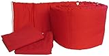 Baby Doll Bedding Solid Colors Grandmas Mini Crib/ Port-a-Crib Package, Red
