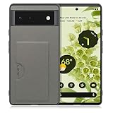LOOF SKIN SLIM-SLOT レザー カード収納 スマホケース for Google Pixel 6 用 ケース カバー 背面 ストラップホール カードポケット シンプル 耐衝撃 薄型 軽量 leather [グレー]