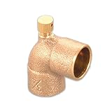 Everflow Supplies CCDL0340-NL 3/4 Cast Lead Free Brass 90 Degree Elbow with Sweat Connects and Drain