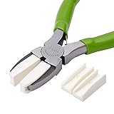 BENECREAT ジュエリーペンチ ステンレス製 厚いプラスティック口 ストレッチ ジュエリー作り アクセサリーツール 手芸ペンチ 手芸工具（緑色）