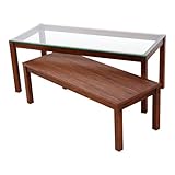 テーブル ローテーブル ネストテーブル ガラス&amp;木製