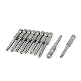 uxcell　トルックスドライバービット　T15ドライバービット　50mm長　3.4mmチップダイヤ　六角シャンク　10個