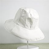Hatrita-J 春夏新型ソフト薄綿漁師盆帽日焼け止め大ひさし日除け布帛帽子折りたたみ56-58cm太陽帽,ベージュ
