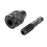 キーレスドリル ビット チャック アダプタ コンバータインパクトドライバ 1/4インチ 0.3-3.6mm