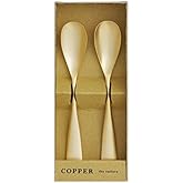 COPPER the cutlery カパーザカトラリー アイスクリームスプーン ゴールド マット つや消し カップル ペアセット ギフトボックス プレゼント 手の熱で溶かしてすくう 熱伝導 純銅製 燕製 CI-2GDma