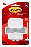 (Case Pack (12 Grippers)) - Command Broom Gripper, White with Grey Band - Case Pack (12 Grippers)
