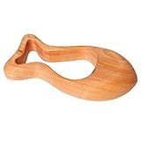 Grimm's Open-Design Wooden Fish Rattle Grasping/Teething Toy, From Germany, Filled with Semi-Preciou